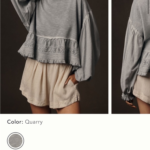 Pilcro Cropped Babydoll Top - Picture 4 of 8